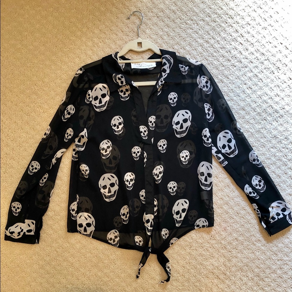 Vintage Havana Sheer Skull Blouse